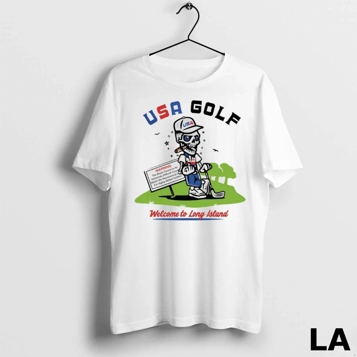 Original Usa Golf Welcome To Long Island Shooter Mcgavin Skeleton