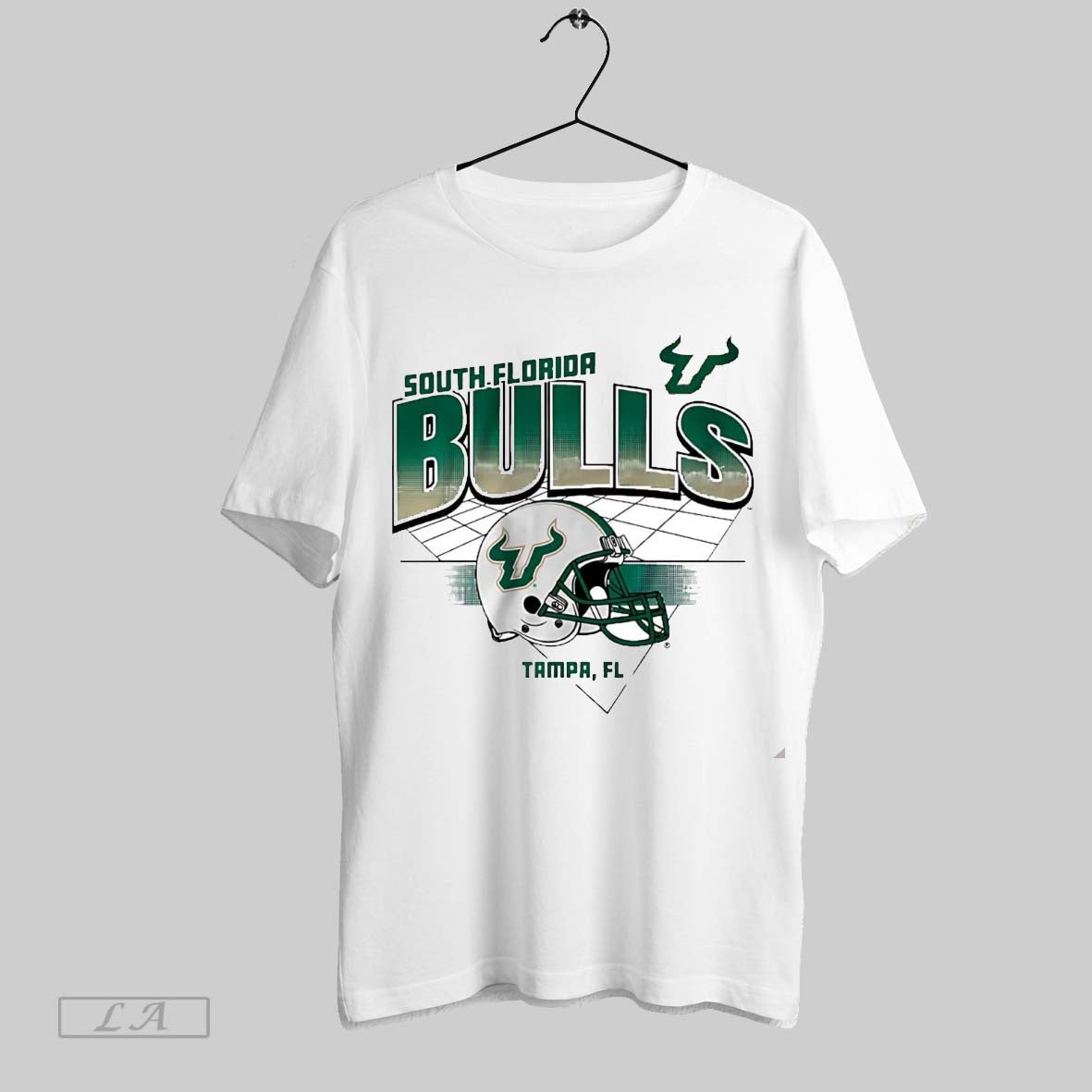 Original Usf Bulls Helmet Grid Shirt Designer Fashion