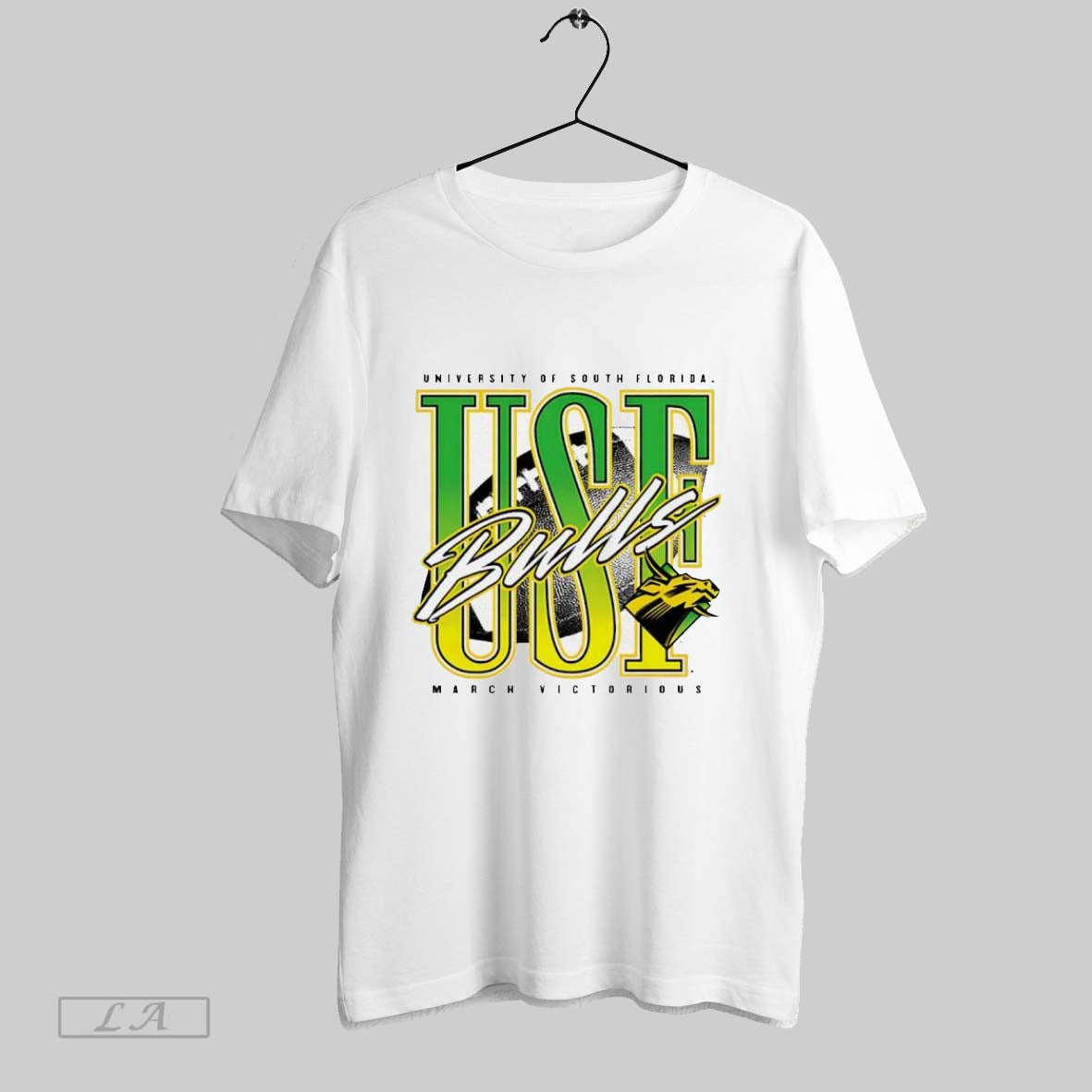 Original Usf South Florida Bulls Football March Victorious Neon Shirt