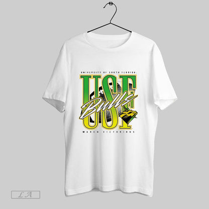 Original Usf South Florida Bulls Football March Victorious Neon Shirt