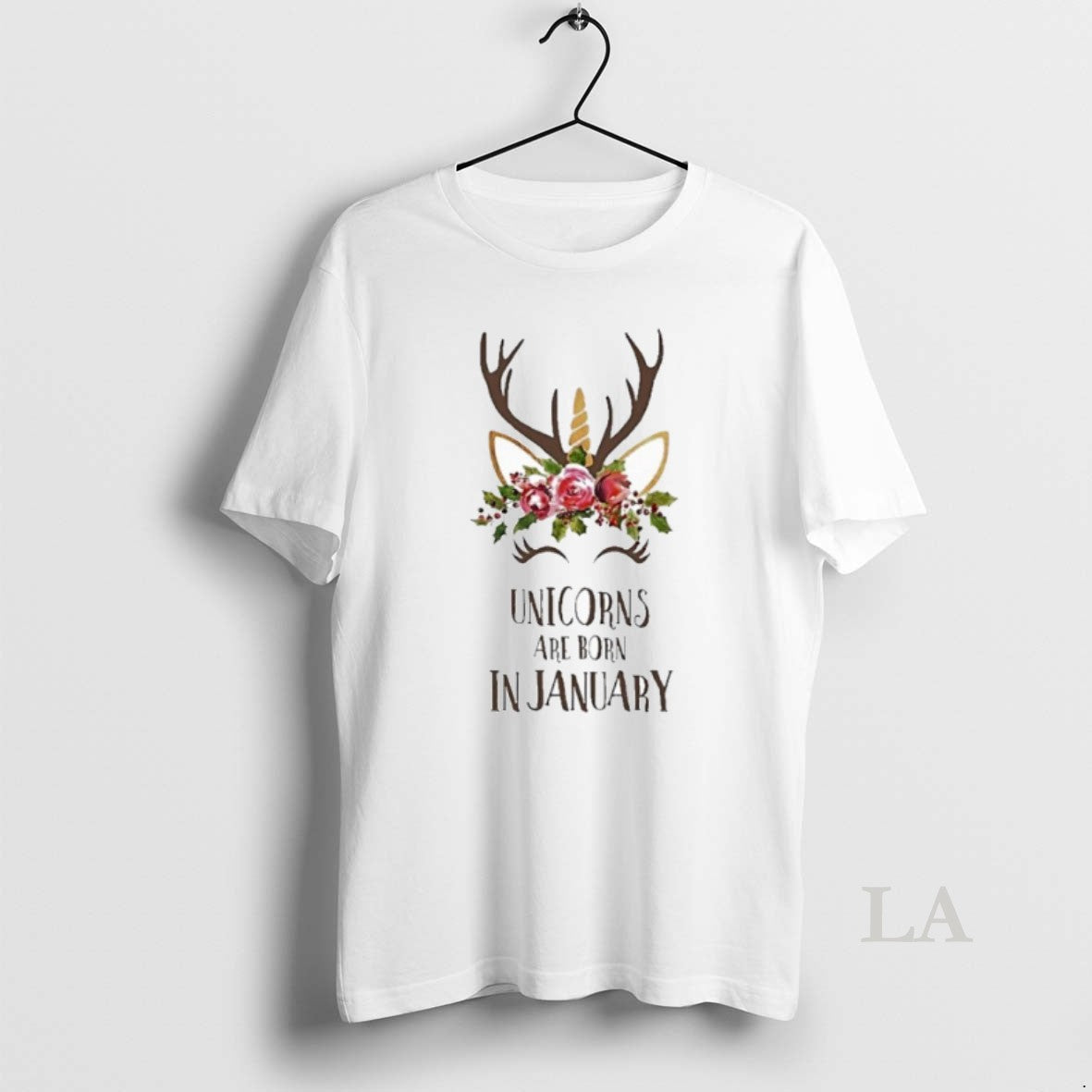 Original Unicorns Are Born January Antler Flower Hoodie Unique Merch