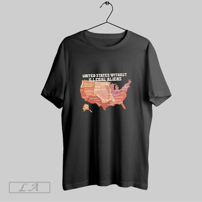 Original United States Without Illegal Aliens Us Map TShirt Exclusive