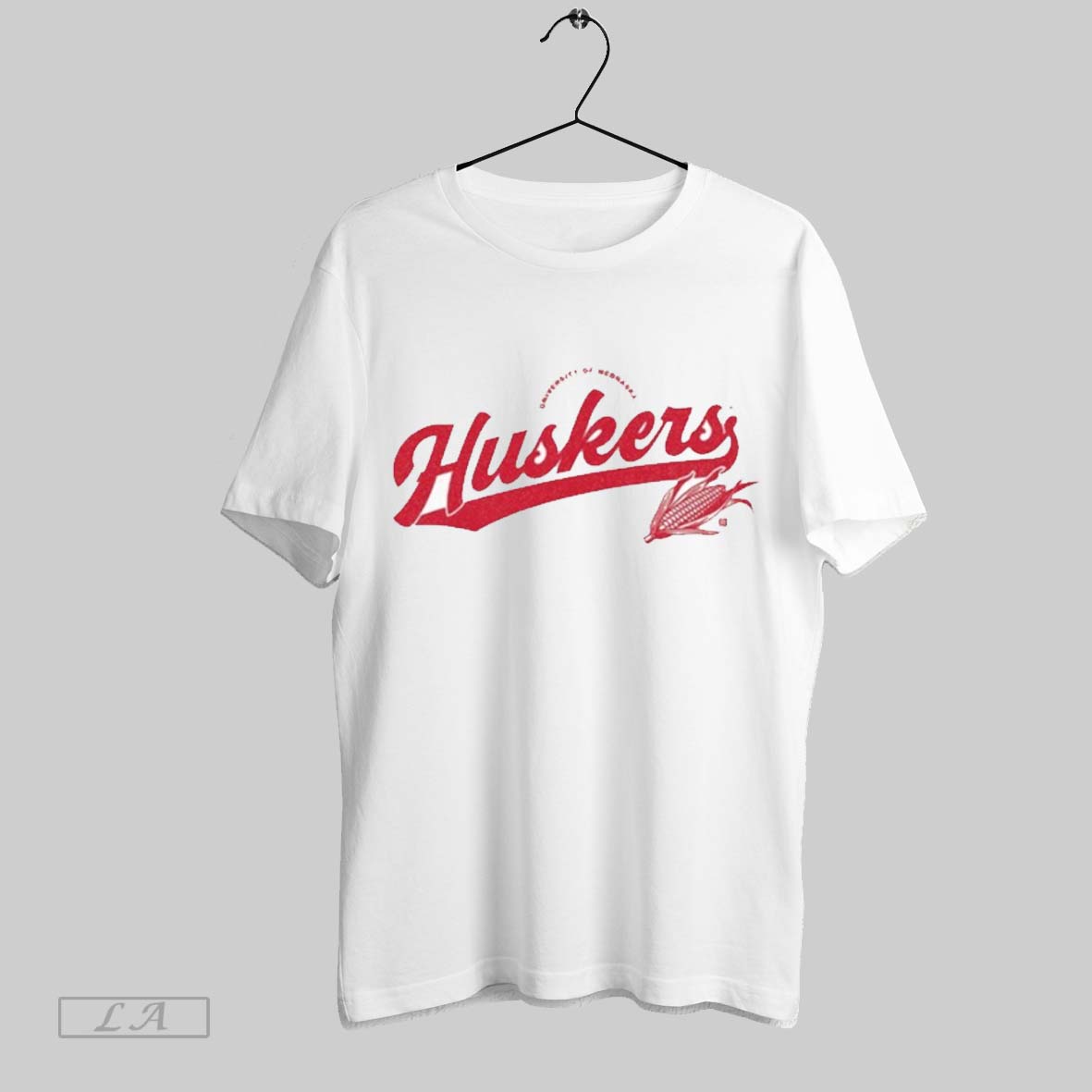 Original University Nebraska Huskers Script Logo Heavyweight Tee