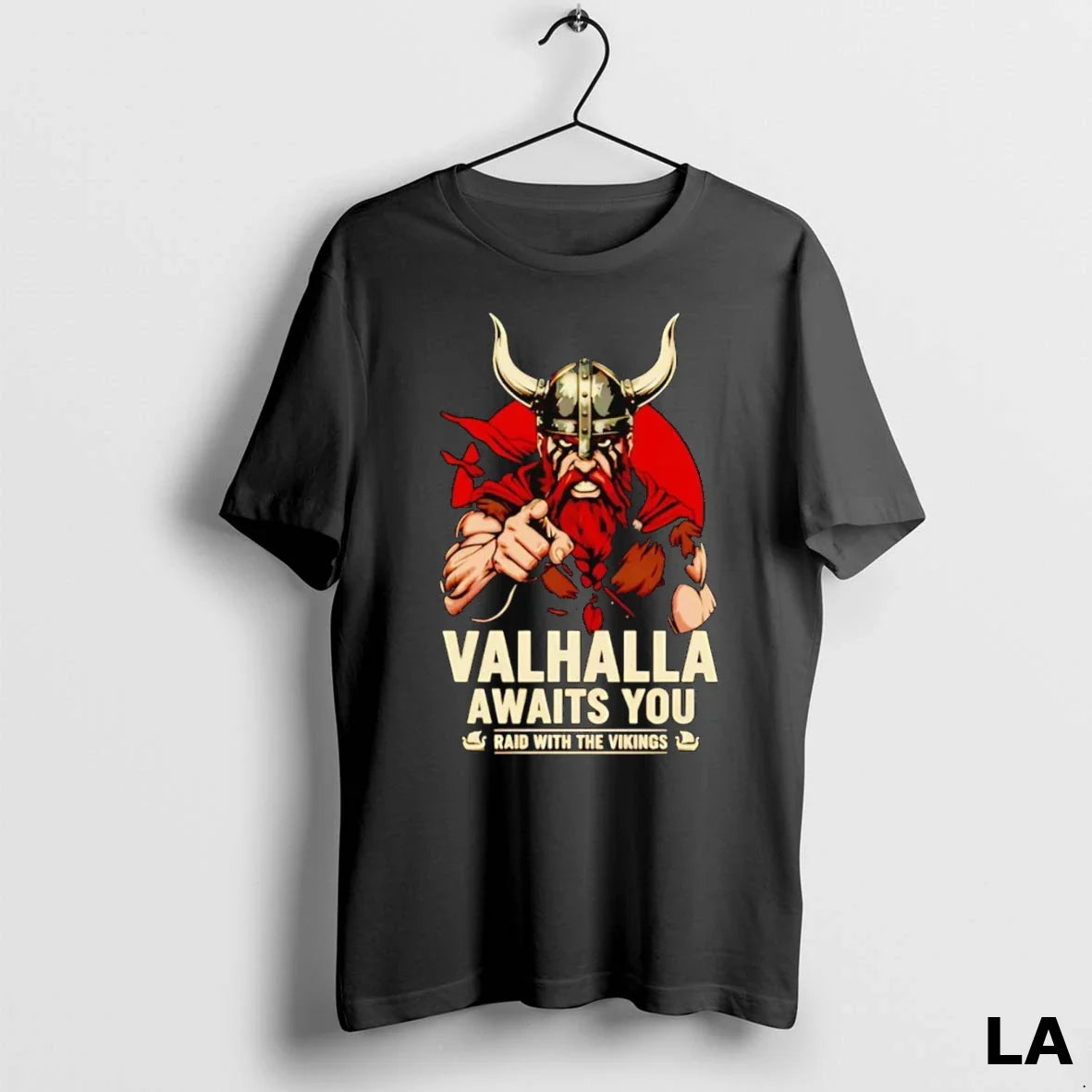 Original Valhalla Awaits You Raid Vikings Shirt Classic Style
