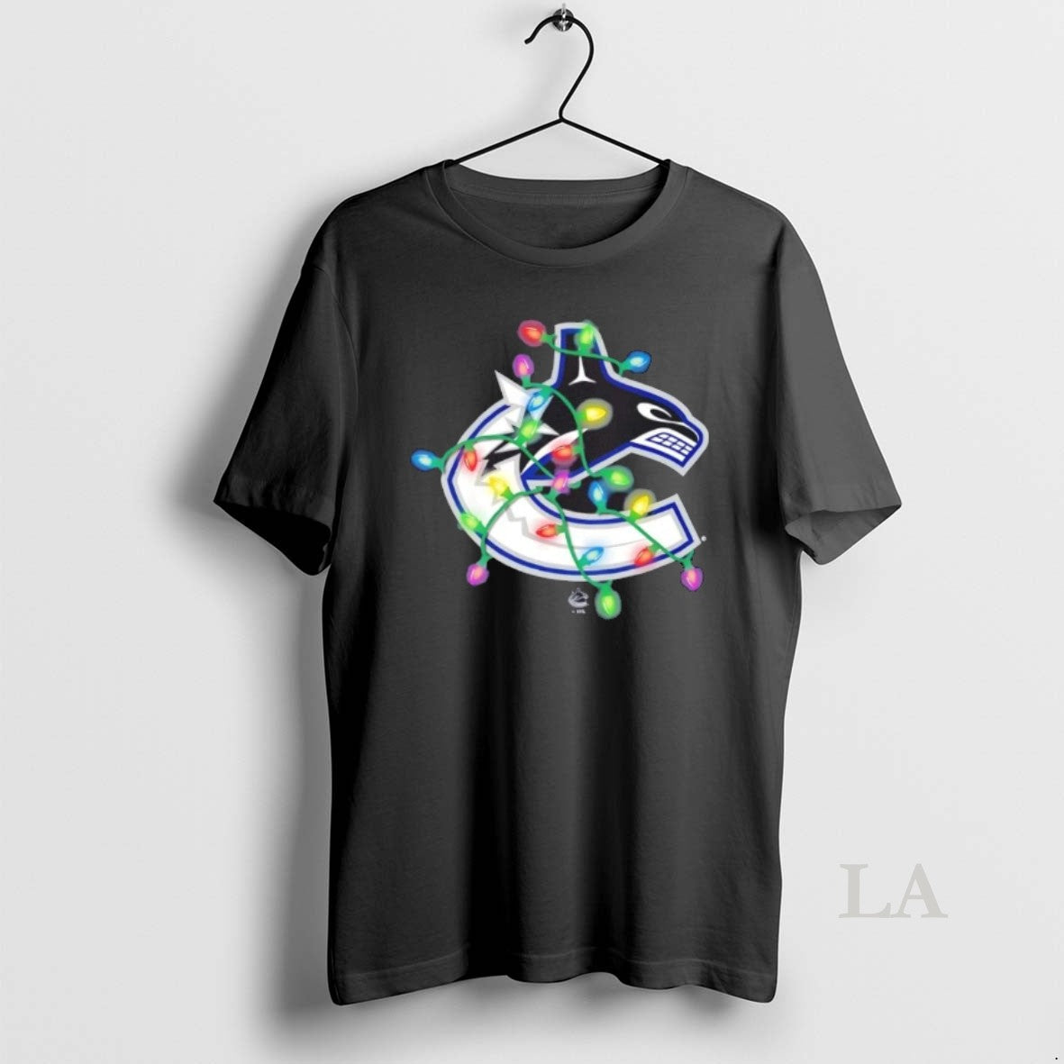 Original Vancouver Canucks Logo Holiday Lights Tee Vintage Collection