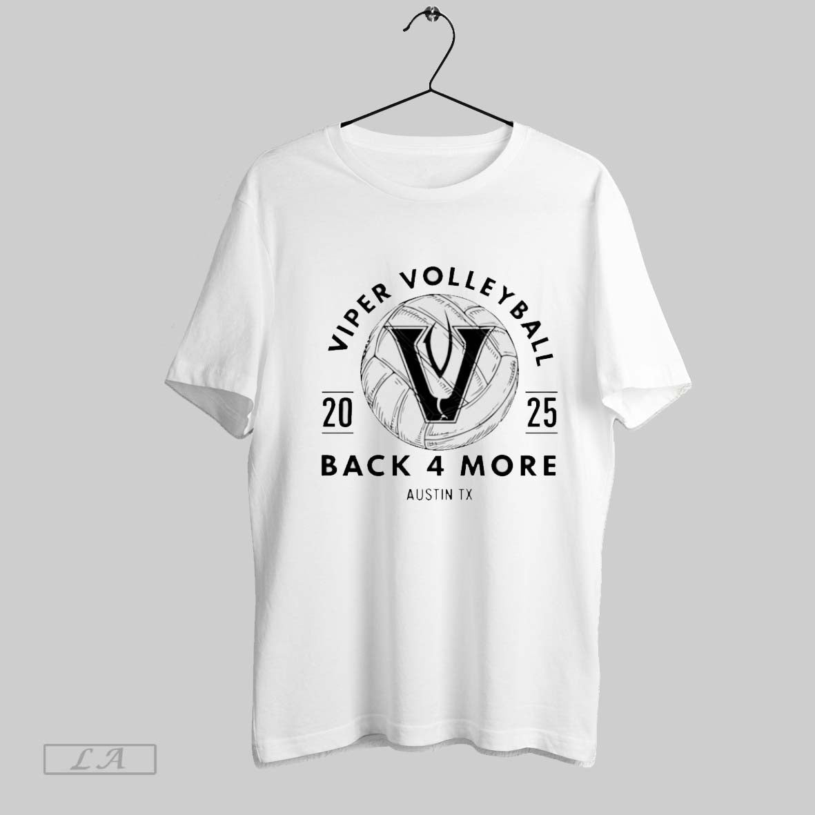 Original Vandegrift Vipers Volleyball 2025 Back 4 More Austin Tx Tee