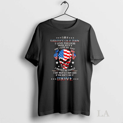 Original Veteran Skull Im Grumpy Old I Love Freedom Move Tank Top