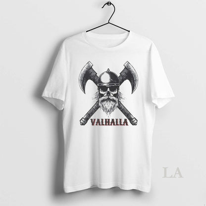 Original Viking Valhalla Skull Crosses Axe Tank Top Modern Design