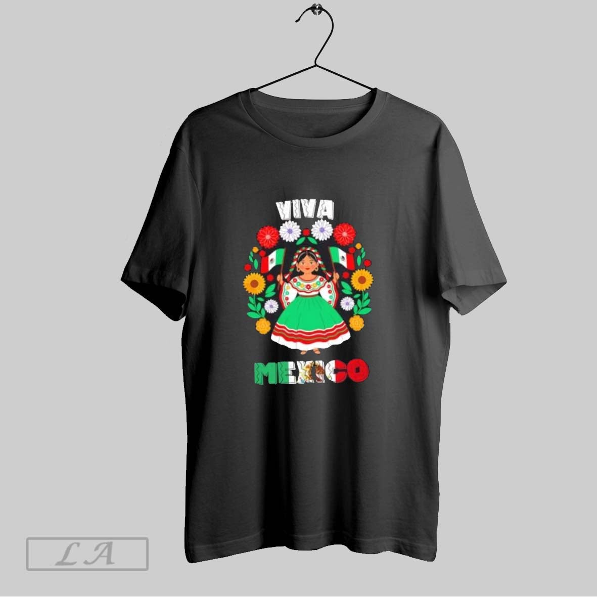 Original Viva Mexico Mexican Flag Independence Day Tee Authentic Look