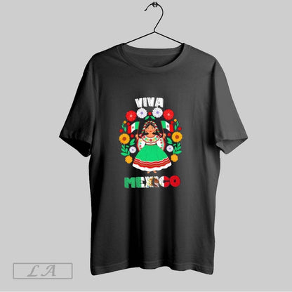 Original Viva Mexico Mexican Flag Independence Day Tee Authentic Look