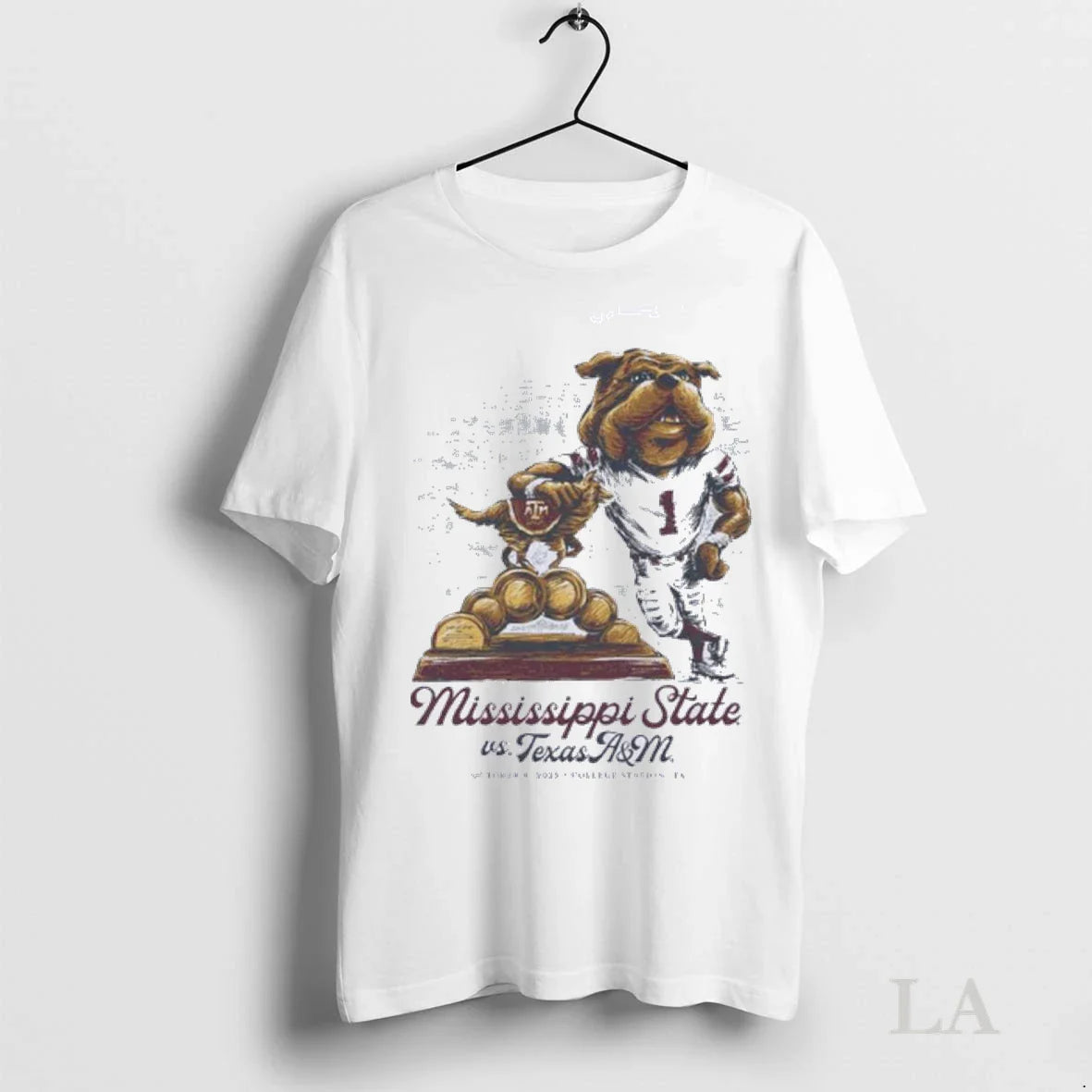 Original Vlfu45Yu Mississippi State Vs Texas Am Game Day Mascot Tee
