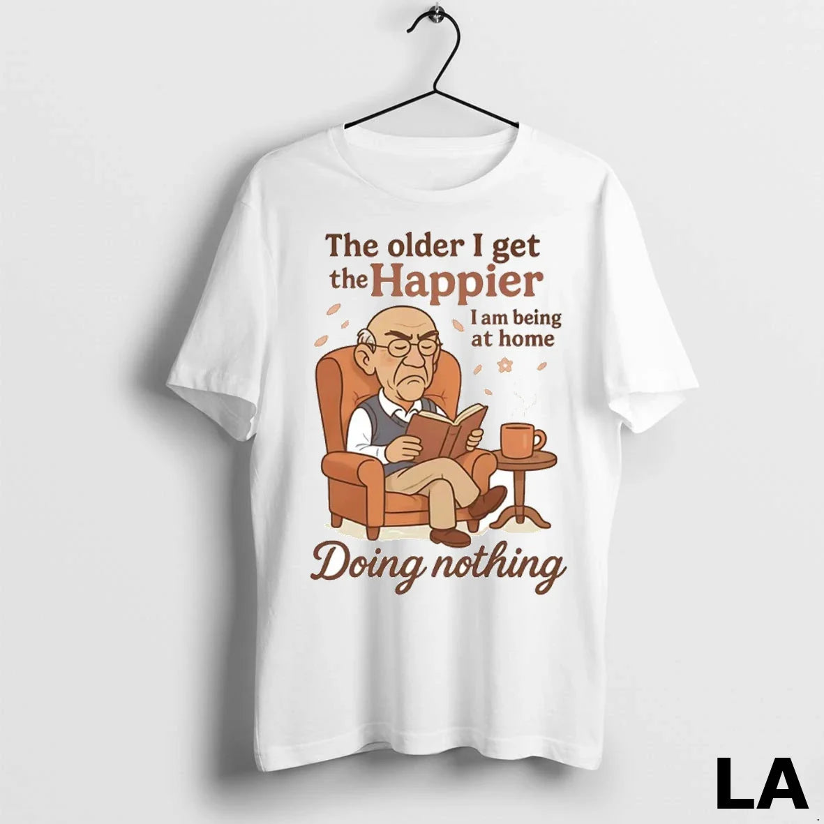 Original Walter Older I Get Happier I Am Being Home Long Sleeve Retro