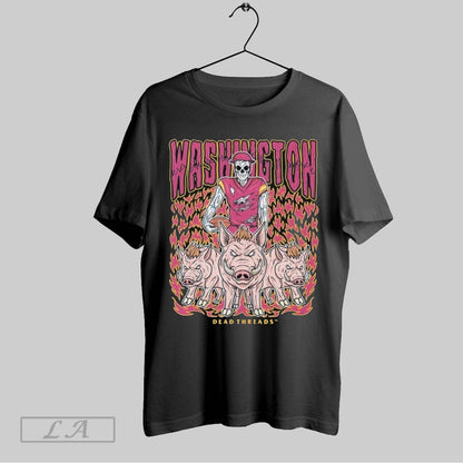 Original Washington Commanders Dead Threads Skeleton Tee Modern Outfit