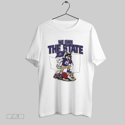Original We Own State Tcu Horned Frogs Vs Smu Mustangs Mascot Tank