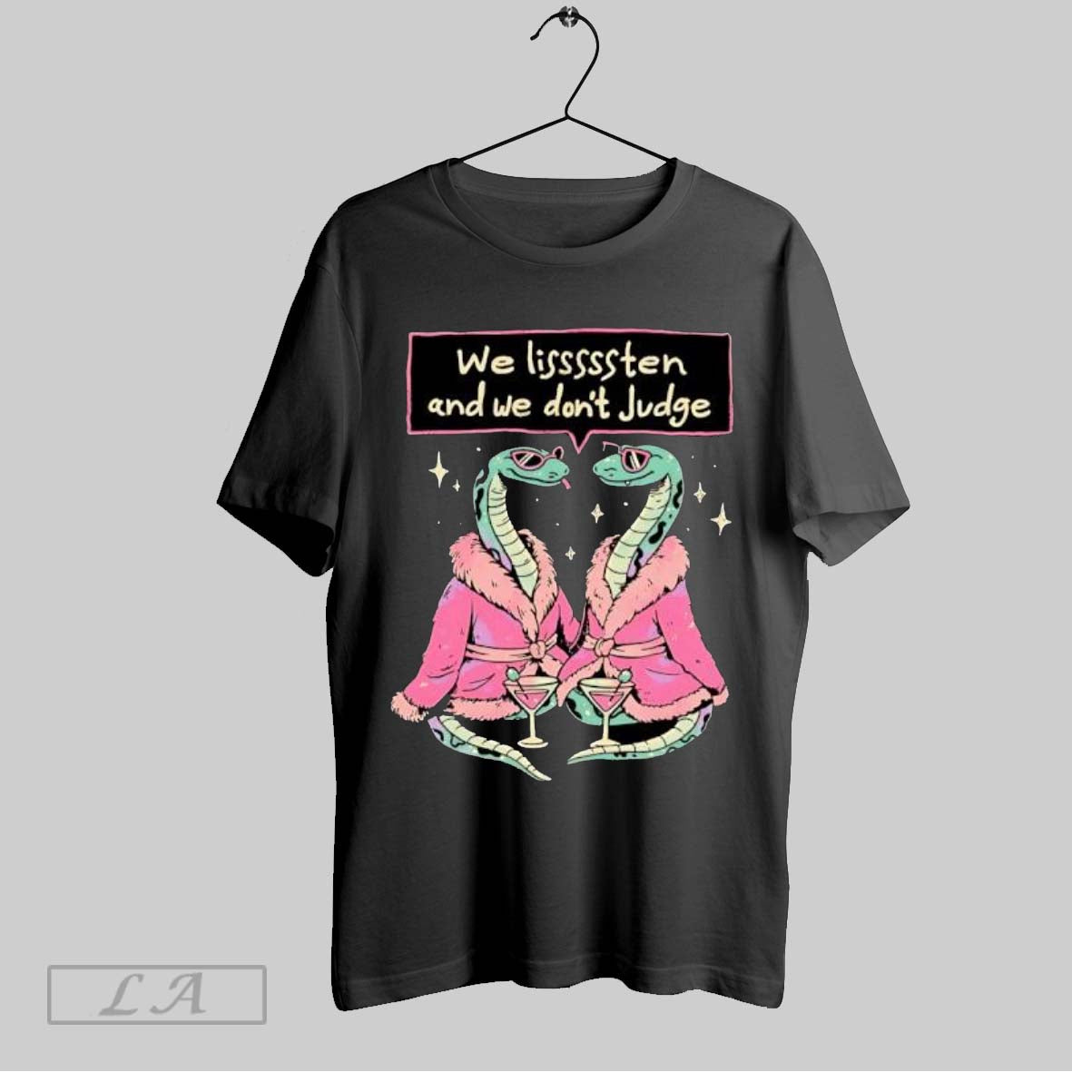 Original We Lisssssten And We Dont Judge Long Sleeve Designer Fashion