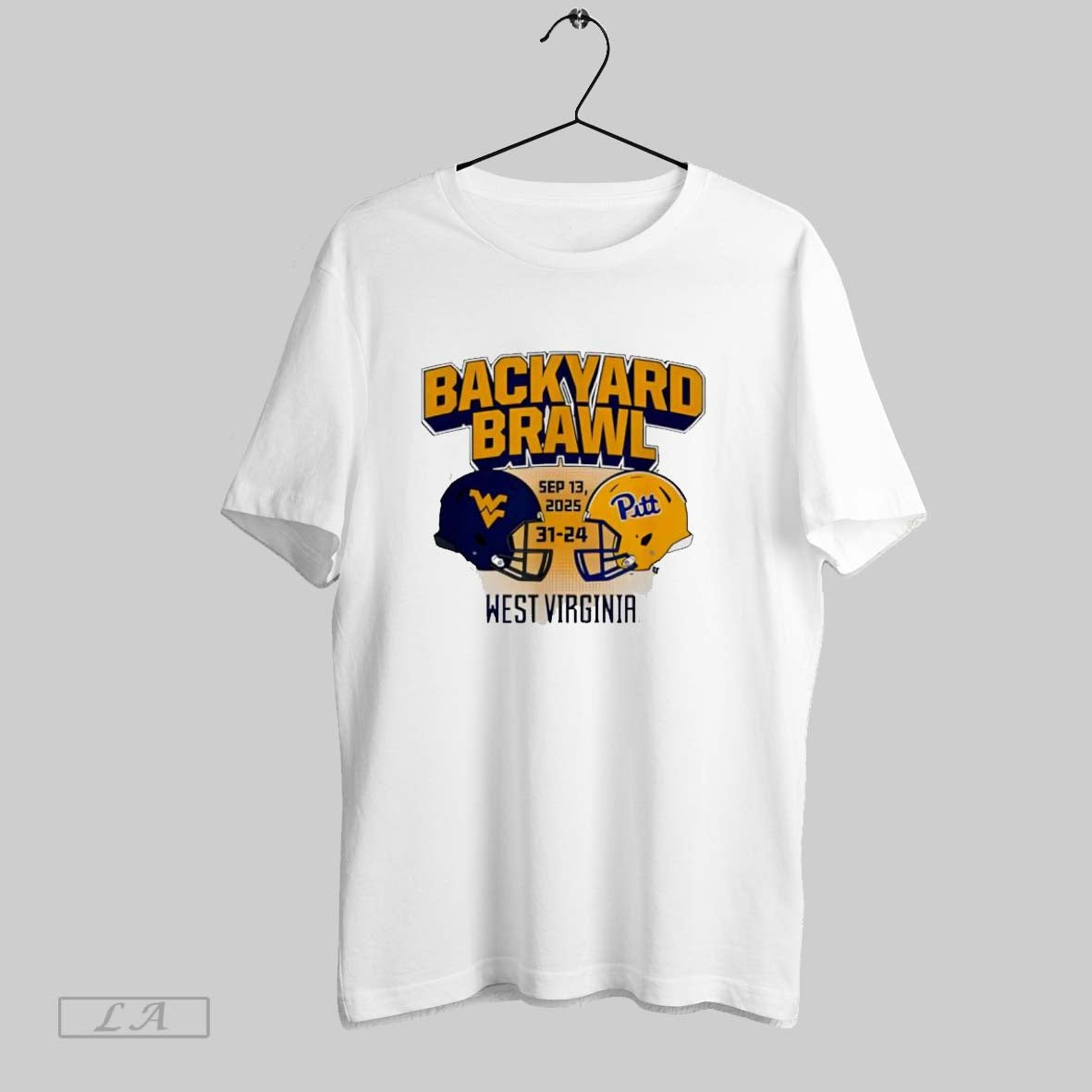 Original West Virginia Football Backyard Brawl Champ Ladies Tee