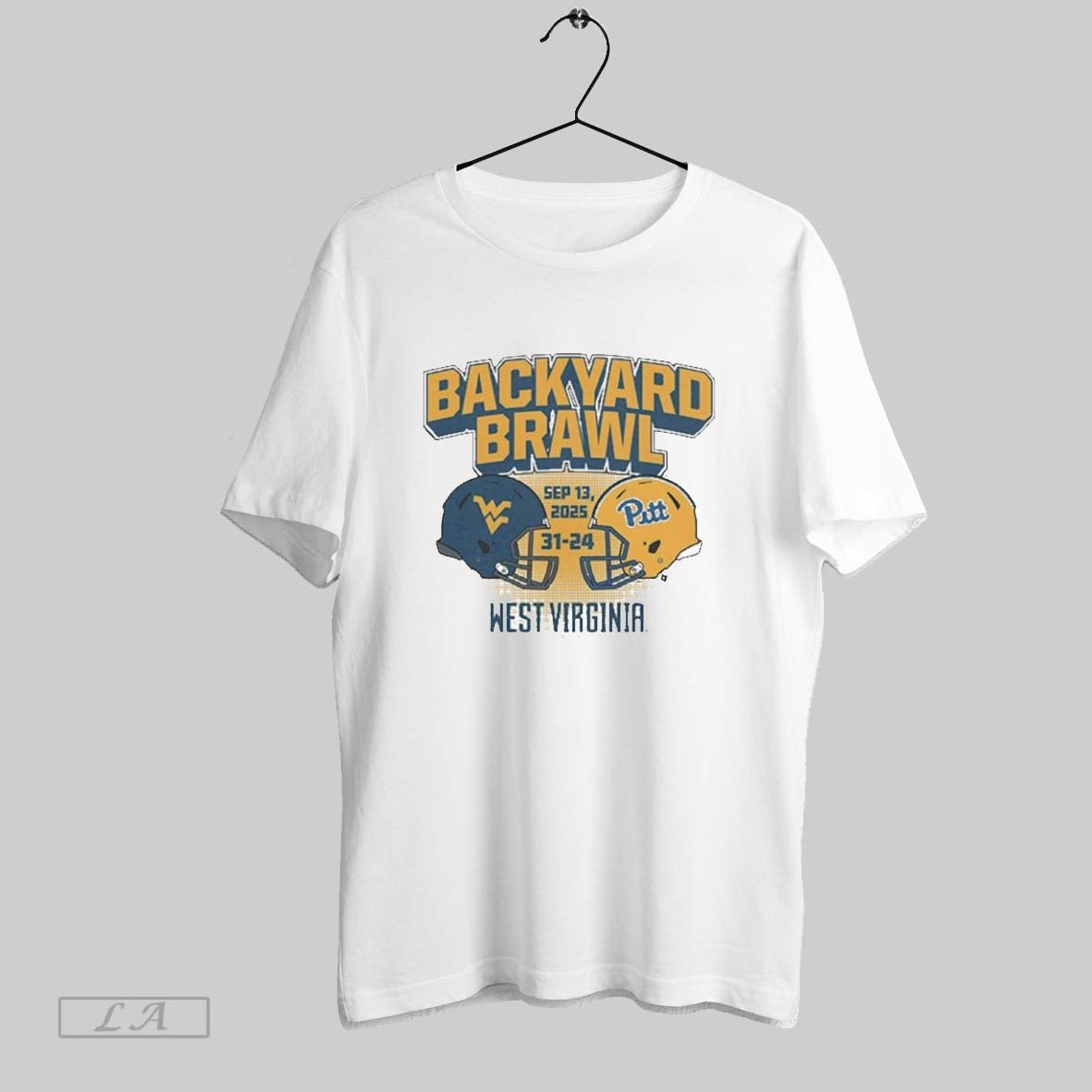 Original West Virginia Football Backyard Brawl Champs Tee Vintage