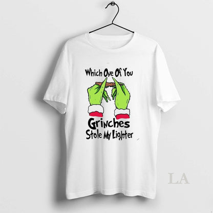 Original Which One You Grinches Stole My Lighter White Hoodie