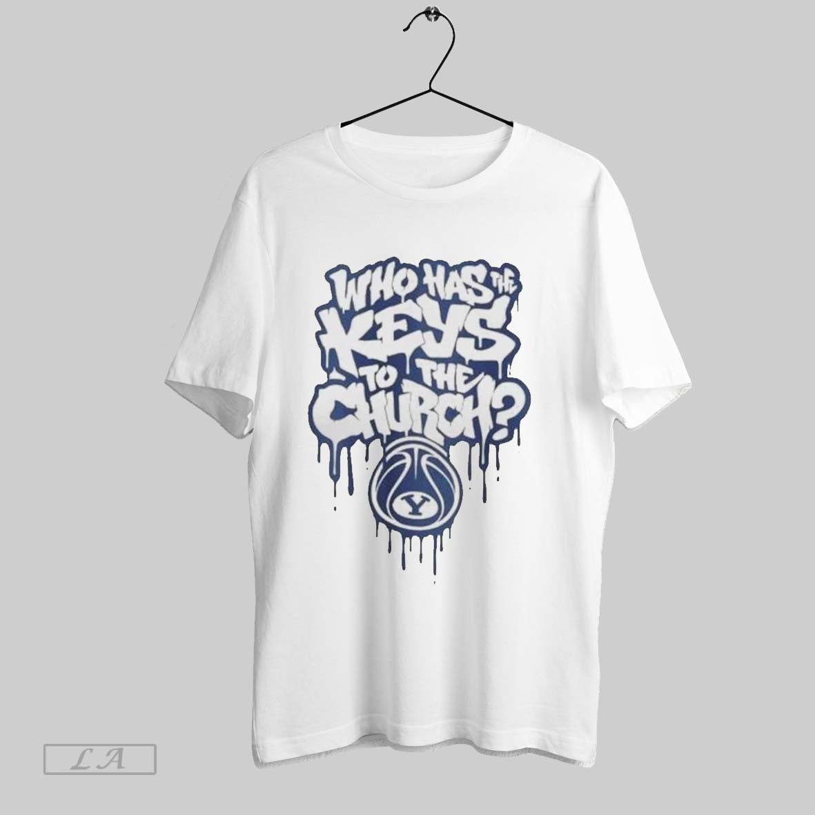 Original Who Has Keys To Church Byu Cougars Ladies Tee Authentic