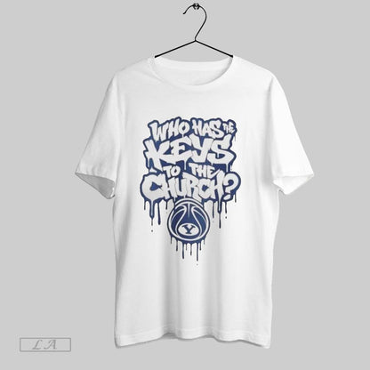 Original Who Has Keys To Church Byu Cougars Ladies Tee Authentic
