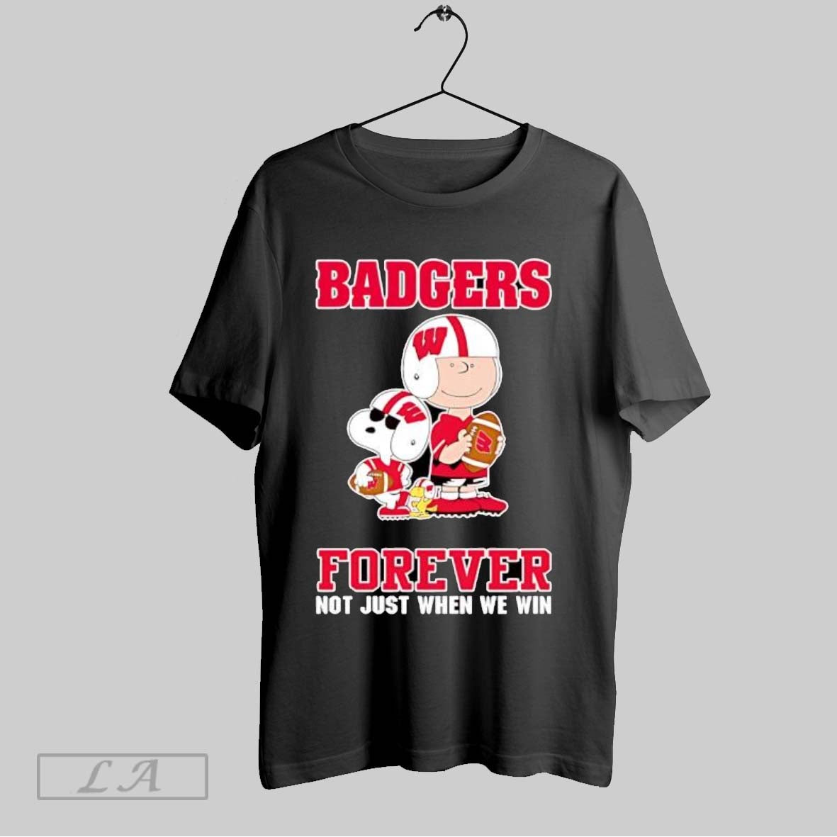 Original Wisconsin Badgers Charlie Brown Cartoon Forever Tee Modern