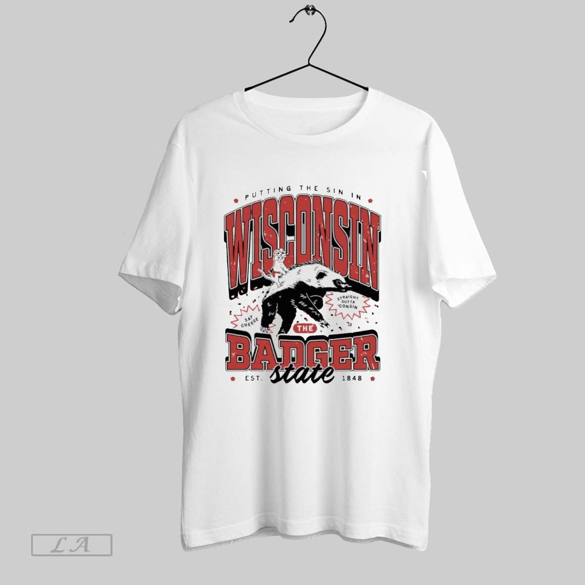Original Wisconsin Max Badger State Est 1848 TShirt Unique Apparel