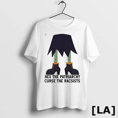 Original Witch Hex Patriarchy Curse Racists Halloween Tee Elegant