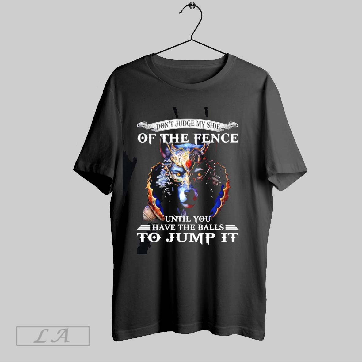 Original Wolf Dont Judge My Side Fence Until You Have Balls To Hoodie