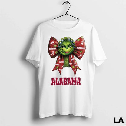 Original Grinch Bow Tie Alabama Logo Hoodie Modern Fashion