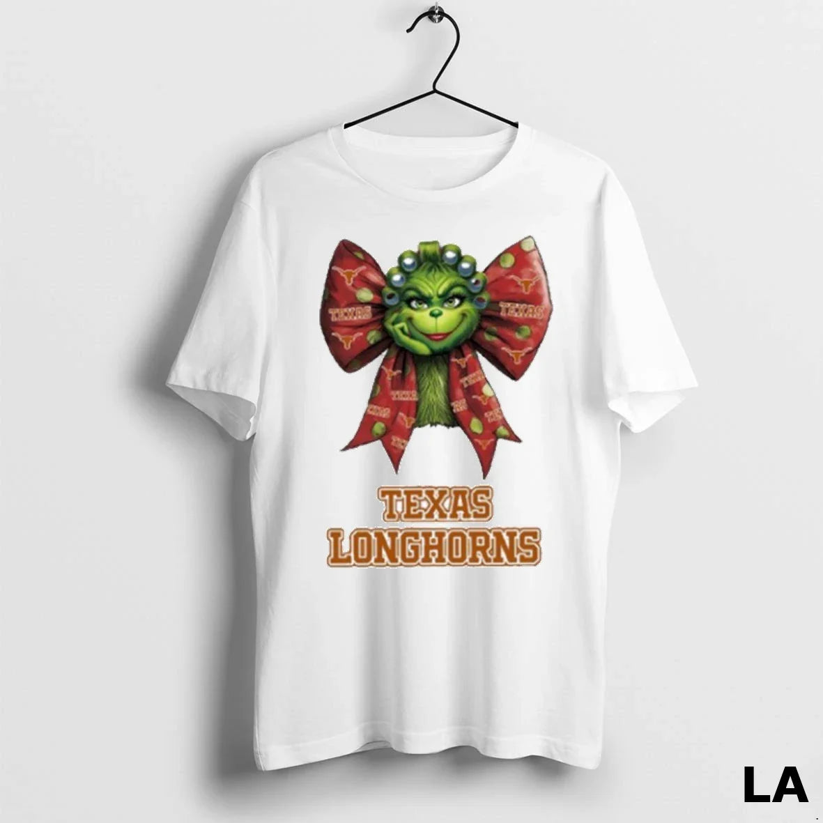 Original Grinch Bow Tie Texas Longhorns Logo Tee Stylish Gift