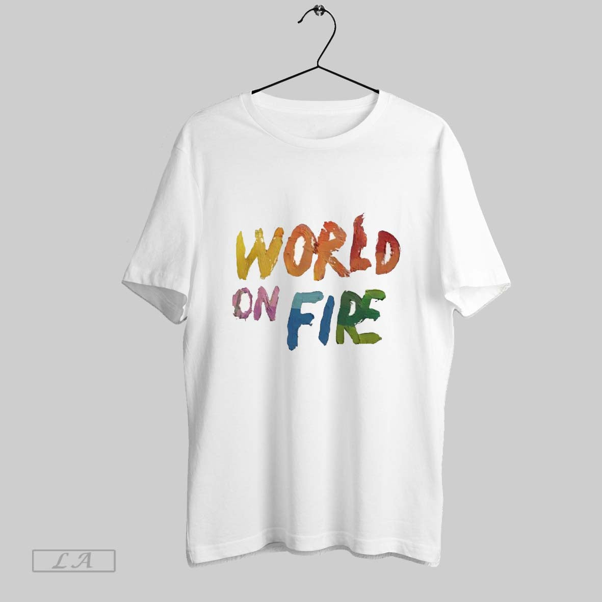 Original World Fire Text Long Sleeve Trendy Design