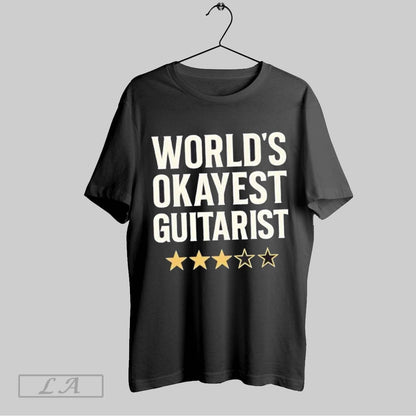 Original Worlds Okayest Guitarist Music 3 Stars TShirt Classic Design