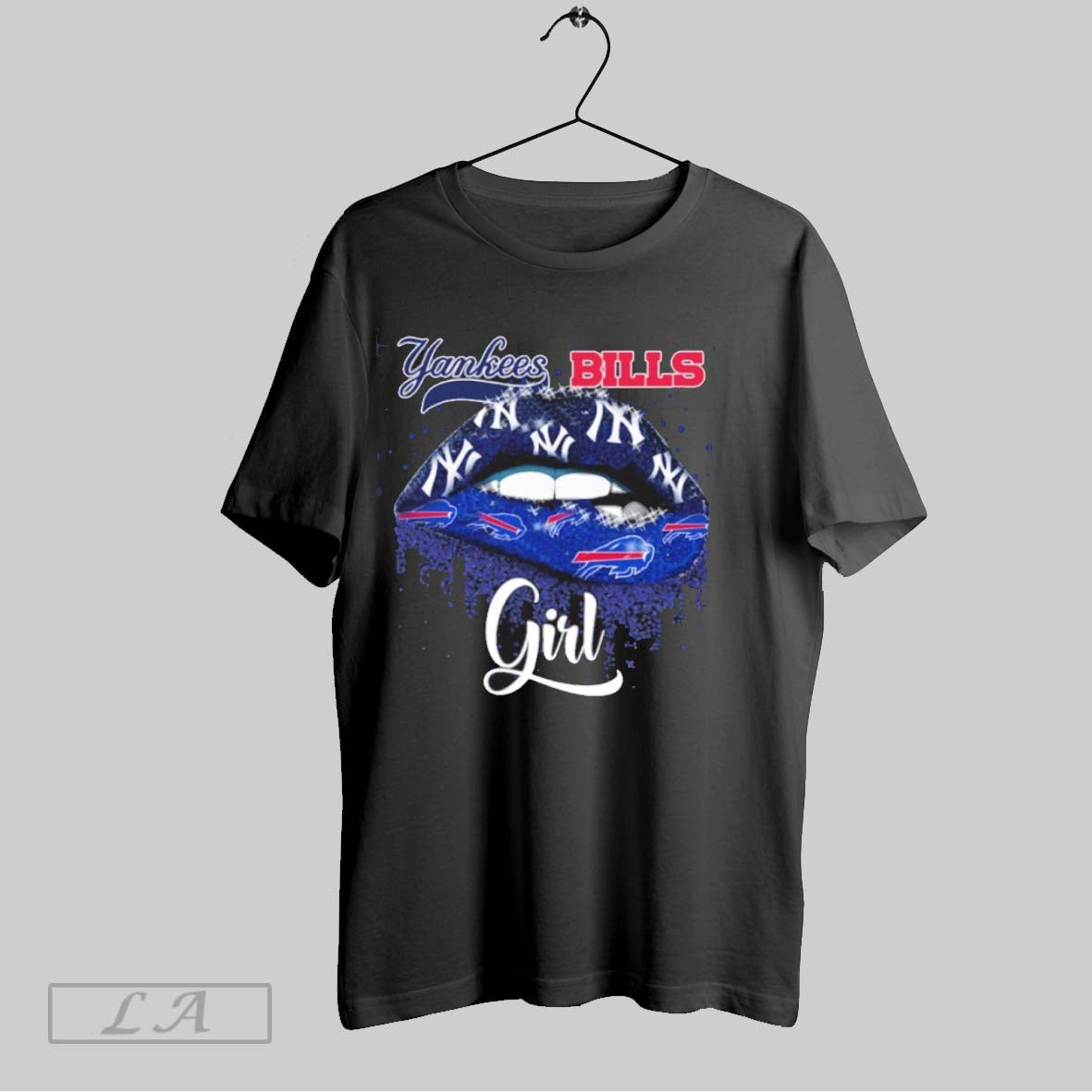 Original Yankees And Bills Lip Logo TShirt Stylish Design
