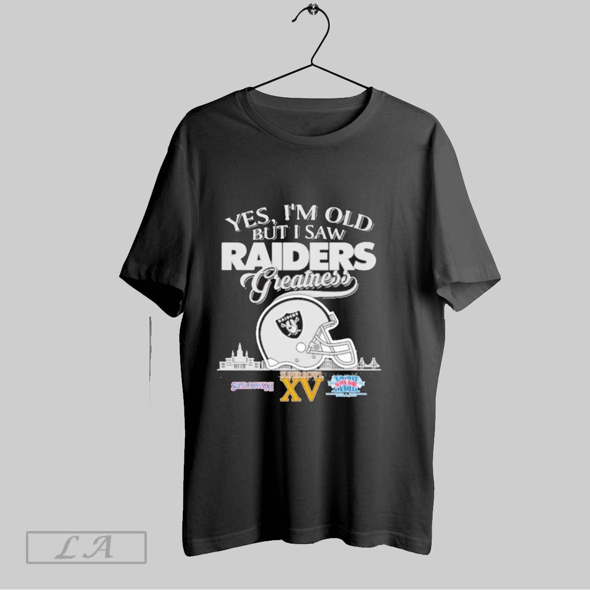Original Yes Im Old But I Saw Oakland Raiders Greatness City Logo Tee