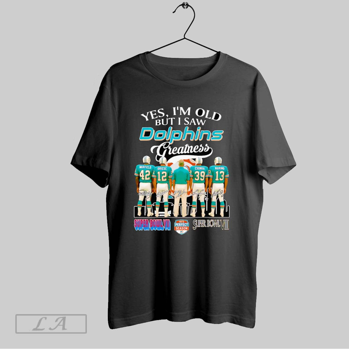 Original Yes Im Old But I Saw Dolphins Greatness Signature Shirt