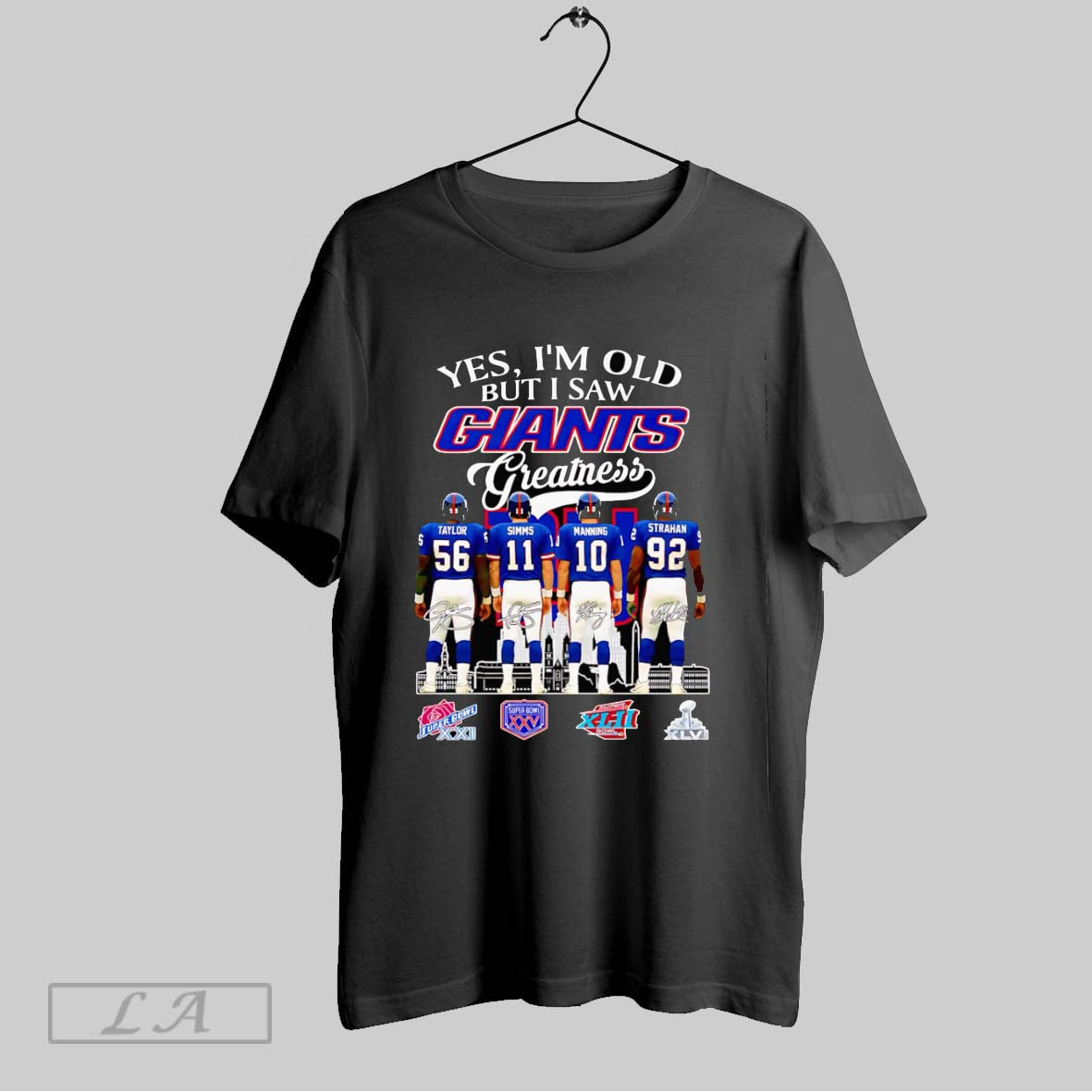 Original Yes Im Old But I Saw Giants Greatness Signature Tee Vintage