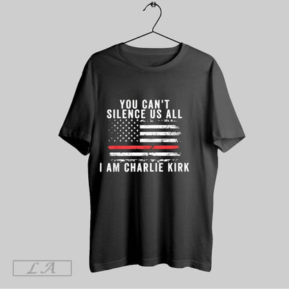 Original You Cant Silence Us All I Am Charlie Kirk Flag Tee Classic