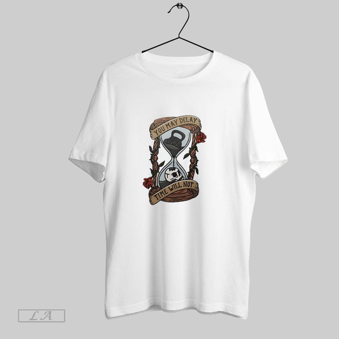 Original You May Delay Time Will Not Hourglass Tee Designer Collection