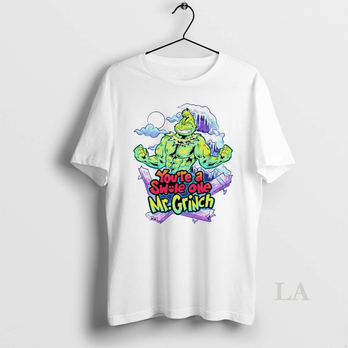 Original Youre Swole One Mr Grinch White Hoodie Premium Art
