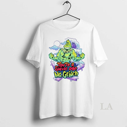 Original Youre Swole One Mr Grinch White Hoodie Premium Art