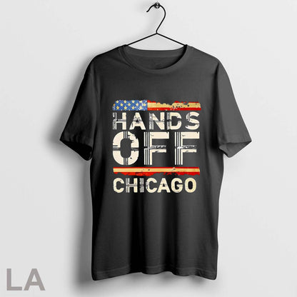 Original Hands Off Chicago Usa Flag Vintageshirt TShirt Designer