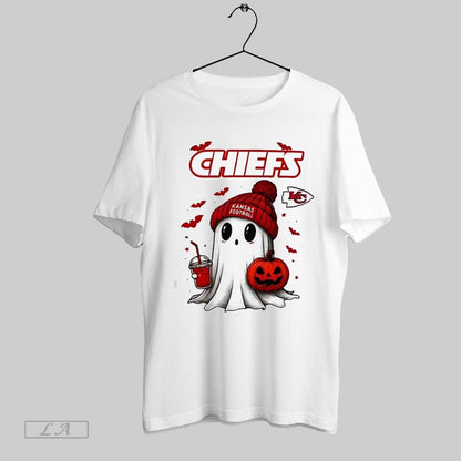 Original Kansas Fcotball Ghost Halloween Kansas City Chiefs Tee