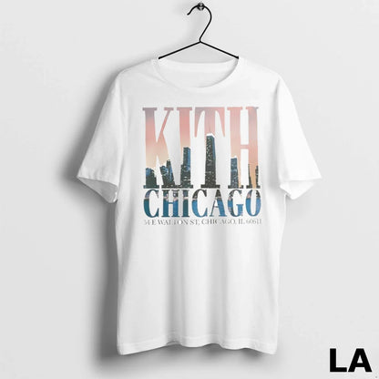 Original Kith 54 E Walton St Chicago Il Skyline Tee Elegant Fashion