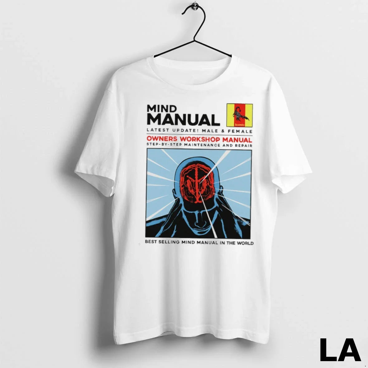 Original Mind Manual Latest Update Male Female Tee Retro Design