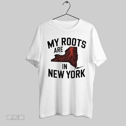 Original My Roots Are New York State Map Roots TShirt Classic Outfit