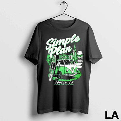 Original Simple Plan Zurich Ch September 30 2025 Concert Tee
