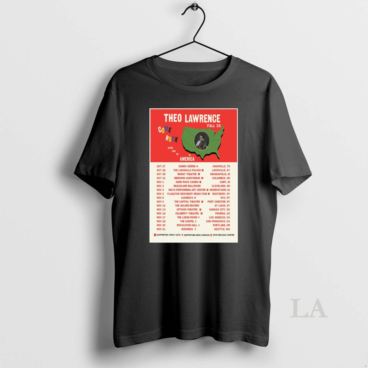 Original Theo Lawrence Fall Winter Tour 2025 Tee Unique Style