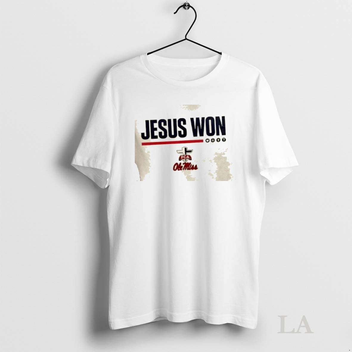 Original Ole Miss Rebels Football Jesus Won 2 Sided Long Sleeve