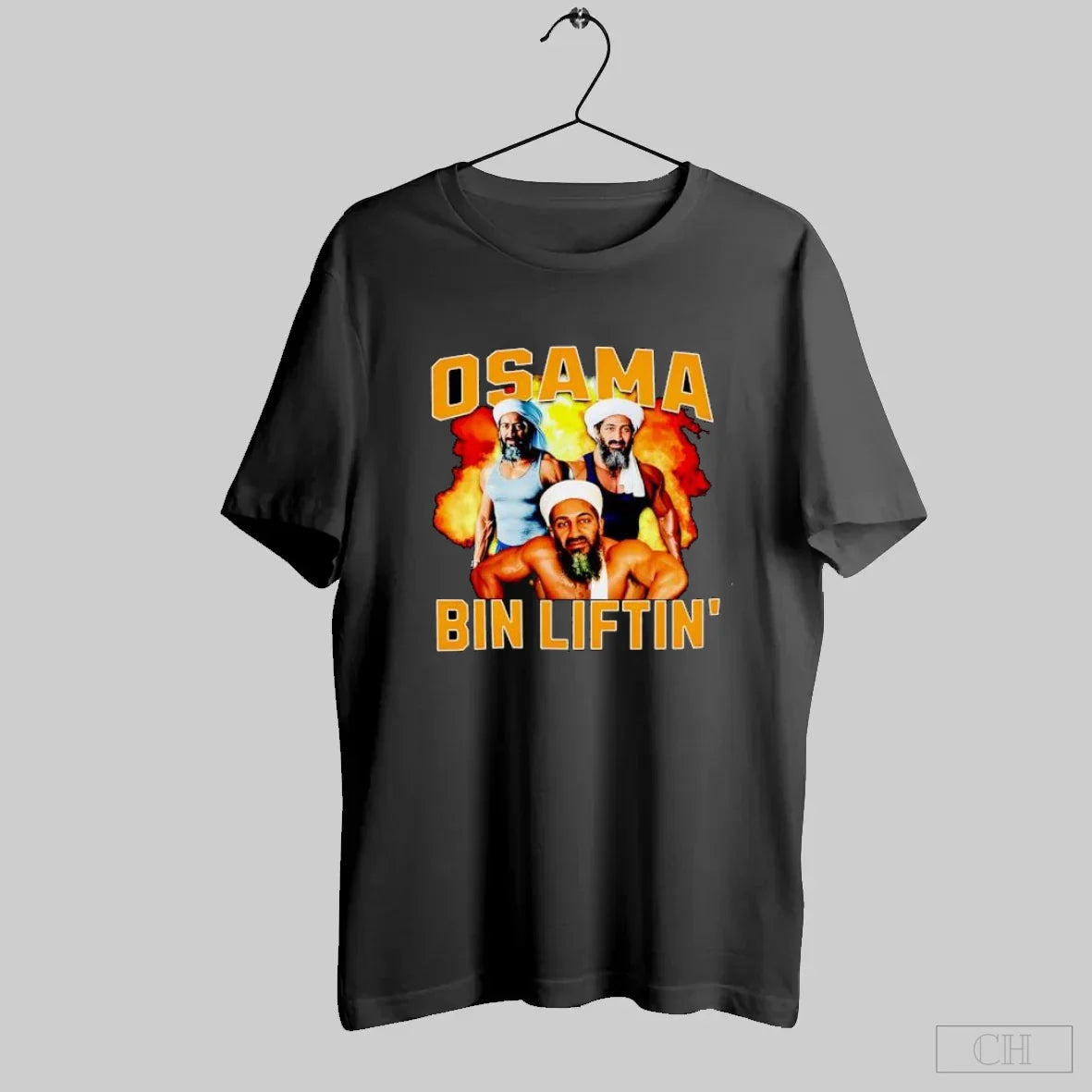 Osama Bin Liftin Bodybuilder Parody S Black Hoodie Premium Art