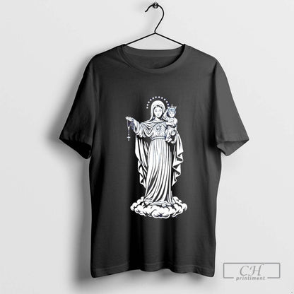 Our Lady Holds Key Rosary Victory Tee Exclusive Outfit